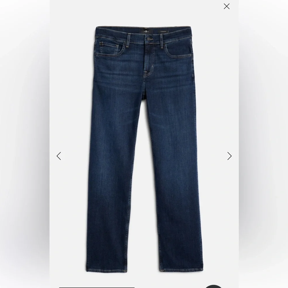 7 For All Mankind Luxe Performance Blue Straight Men's Jeans